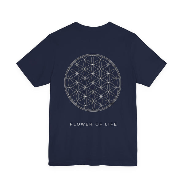 Flower of Life Tee — Navy — Back Design
