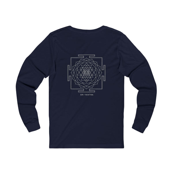 Sri Yantra Long Sleeve — Navy — Back Design
