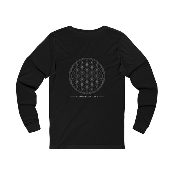 Flower of Life Long Sleeve — Black — Back Design