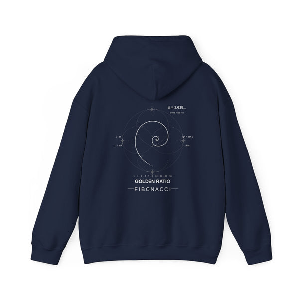 Fibonacci Hoodie — Navy — Back Design