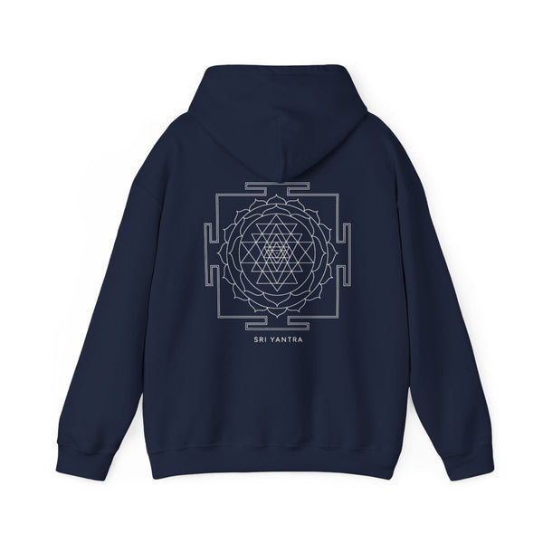 Sri Yantra Hoodie — Navy — Back Design