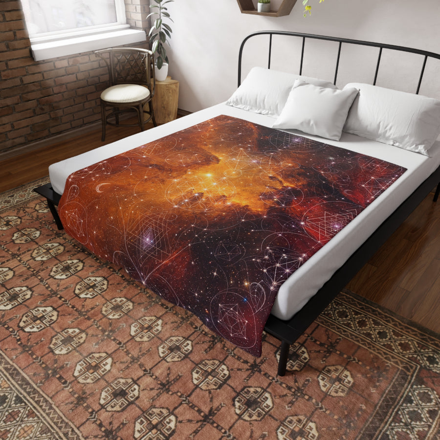 Sacred Geometry Blanket — Heart Nebula