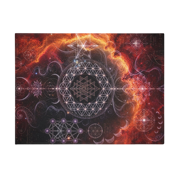 Sacred Geometry Fleece Blanket - Gamma Cygni Nebula