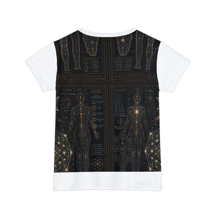 Women's Sacred Geometry Lounge Shirt — Sacred Blueprint — Front View