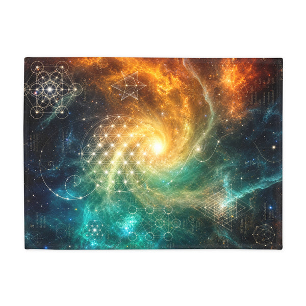 Sacred Geometry Fleece Blanket - Cat's Eye Nebula