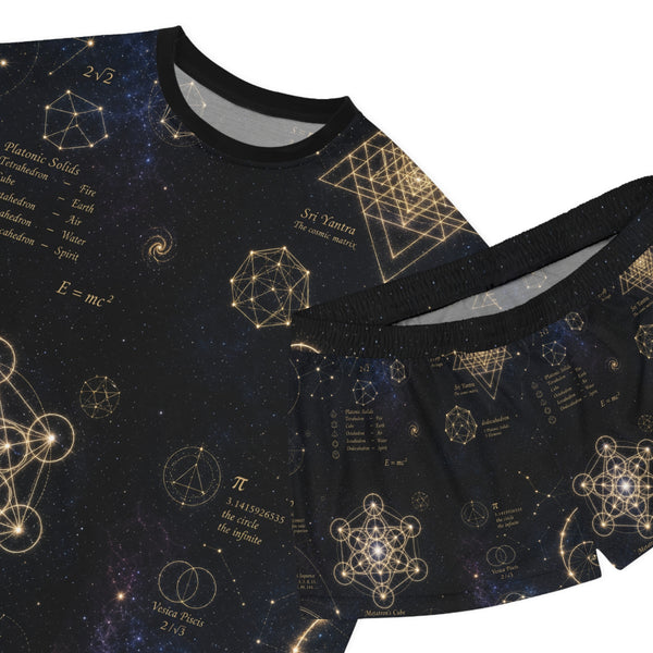 Ensemble pyjama géométrie sacrée — Constellation cosmique — Femme