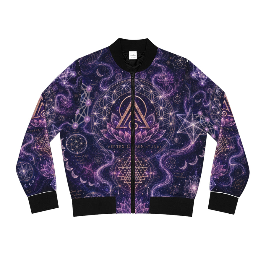 Women's Sacred Geometry Bomber Jacket — Divine Origin