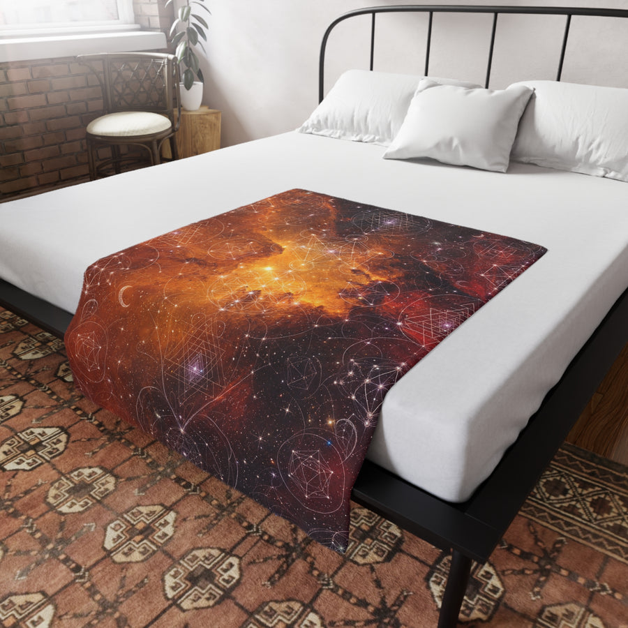 Sacred Geometry Blanket — Heart Nebula