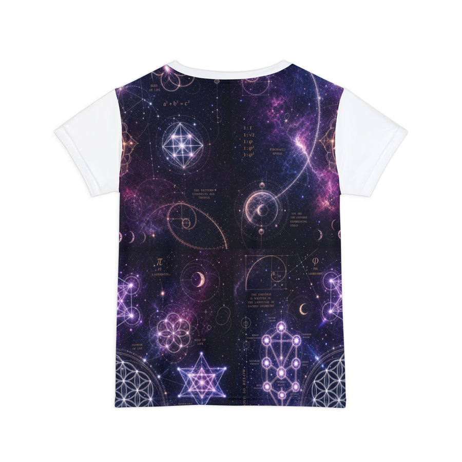Women's Sacred Geometry Lounge Shirt — Cosmic Feminine — Front View
