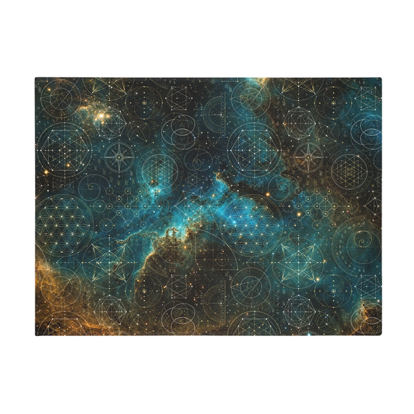 Sacred Geometry Fleece Blanket - Stingray Nebula