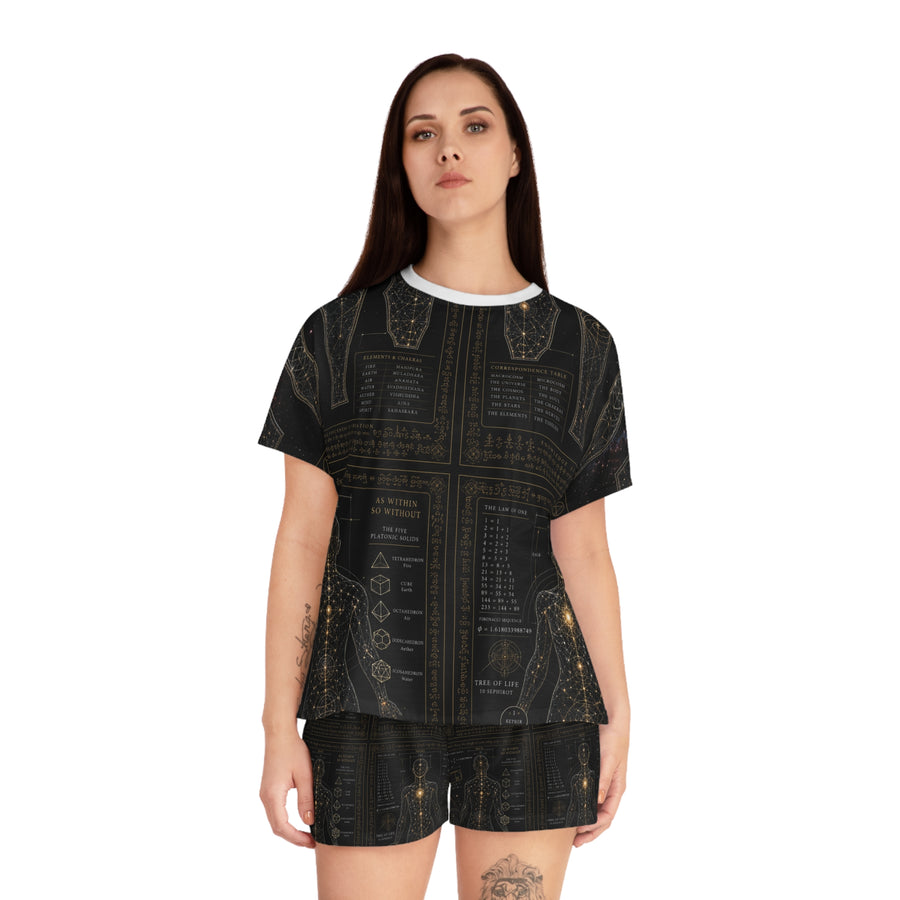 Women's Sacred Geometry Pyjama Set — Sacred Blueprint