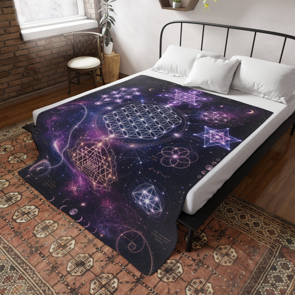 Sacred Geometry Blanket — Cosmic Bloom