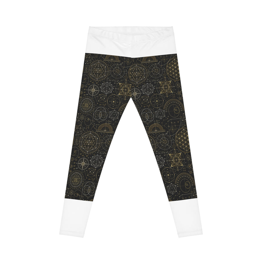 Women's Sacred Geometry Leggings — Cosmic Blueprint