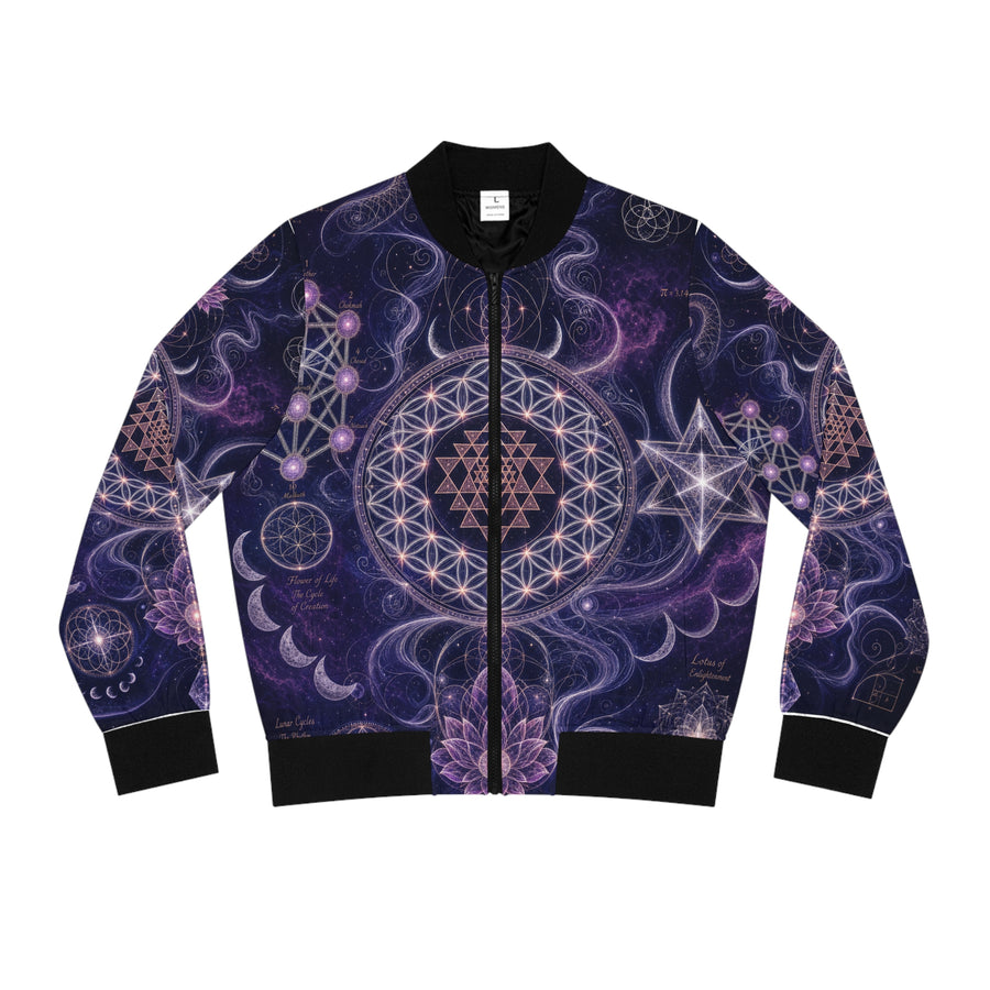 Women's Sacred Geometry Bomber Jacket — Sacred Bloom