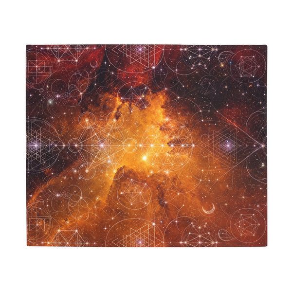 Sacred Geometry Fleece Blanket - Heart Nebula