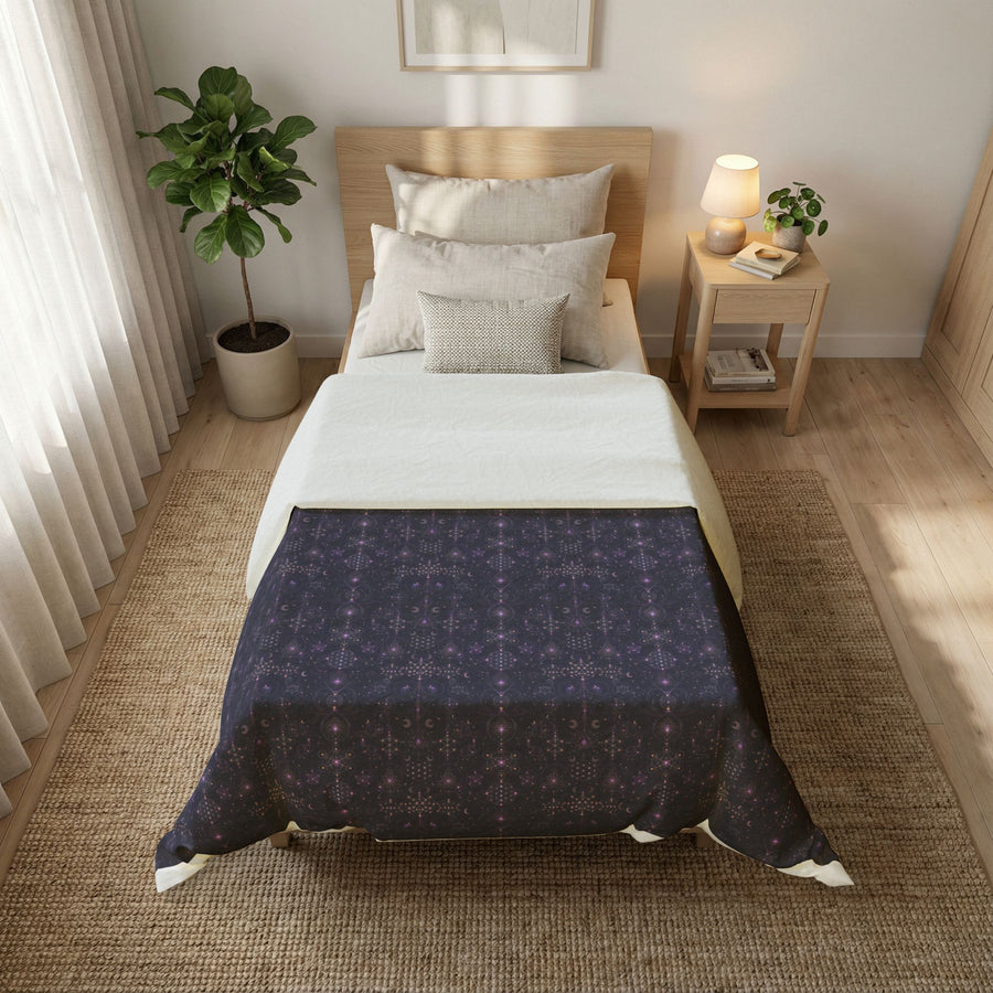Sacred Geometry Cotton Duvet Cover - Celestial Weave