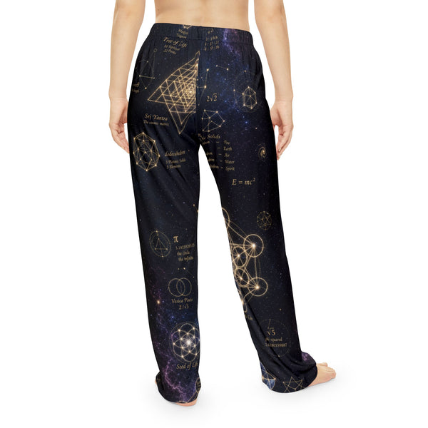 Pantalon de pyjama géométrie sacrée — Constellation cosmique — Femme