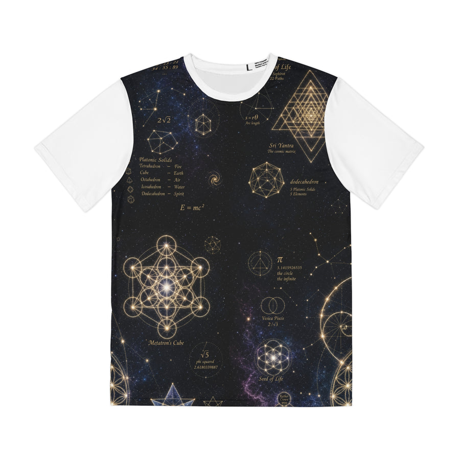 Men's Sacred Geometry Lounge Shirt — Cosmic Constellation — Front View