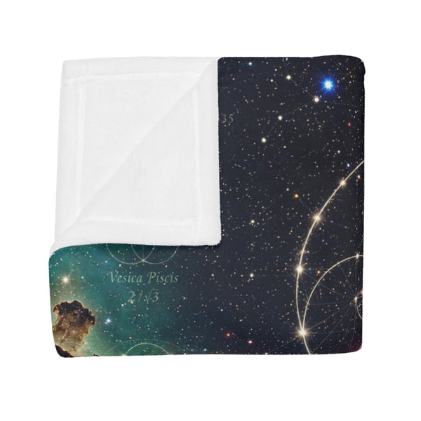 Sacred Geometry Fleece Blanket - Lagoon Nebula