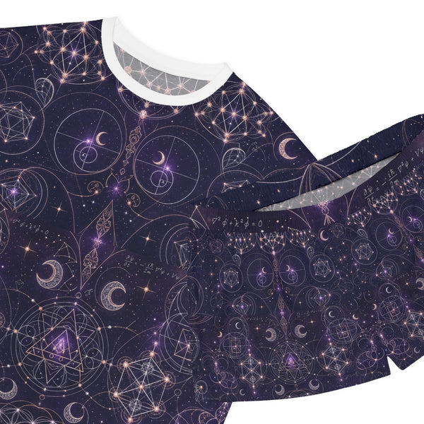 Ensemble pyjama géométrie sacrée — Tissu céleste — Femme