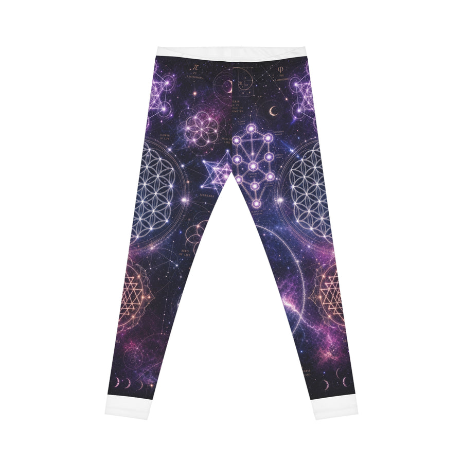 Women's Sacred Geometry Leggings — Cosmic Bloom