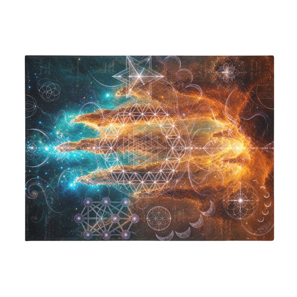 Sacred Geometry Fleece Blanket - Butterfly Nebula
