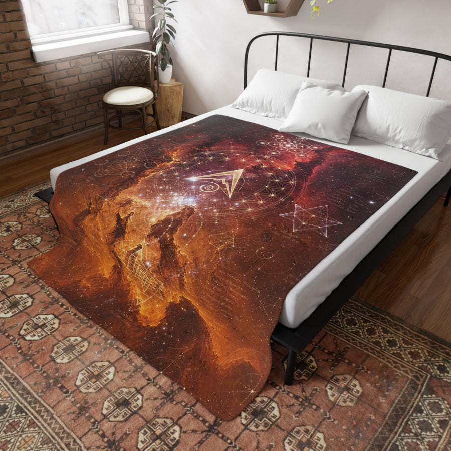 Sacred Geometry Blanket — Lobster Claw Nebula