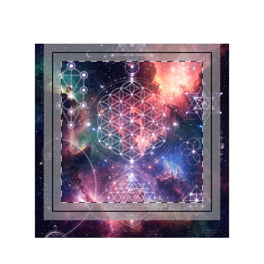 Sacred Geometry Throw Pillow Case - Cosmic Bloom