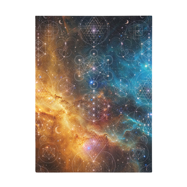 Sacred Geometry Fleece Blanket - Helix Nebula