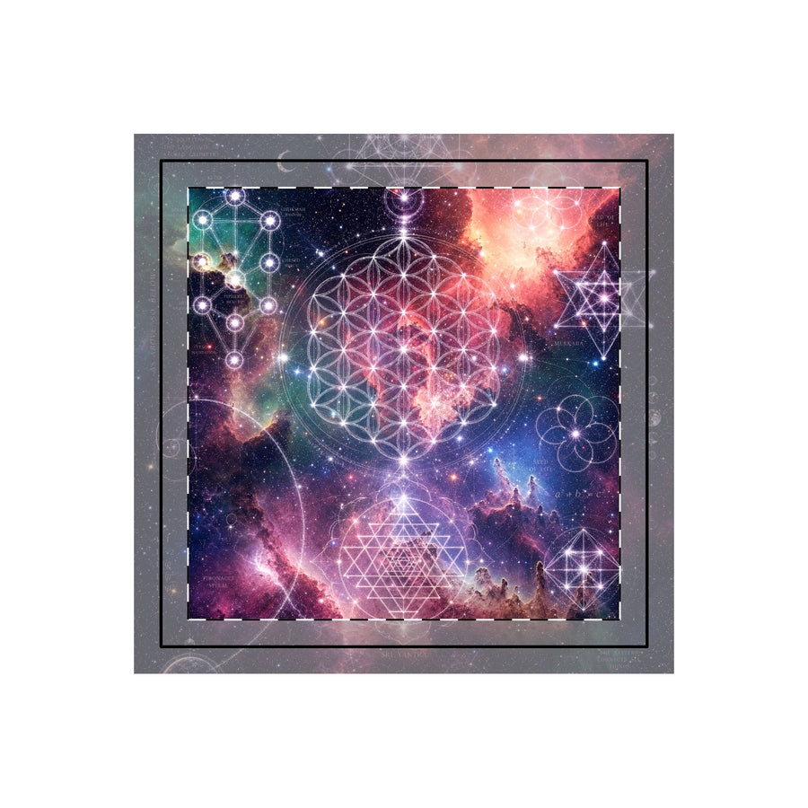 Sacred Geometry Throw Pillow Case - Cosmic Bloom