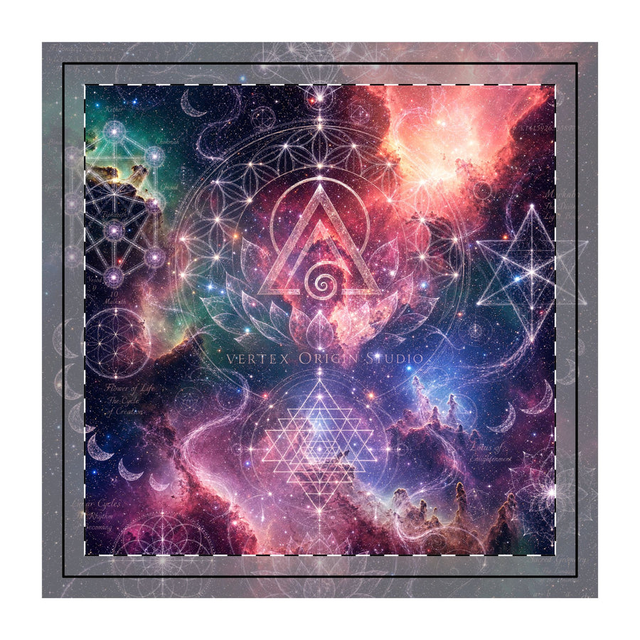 Sacred Geometry Throw Pillow Case - Divine Origin
