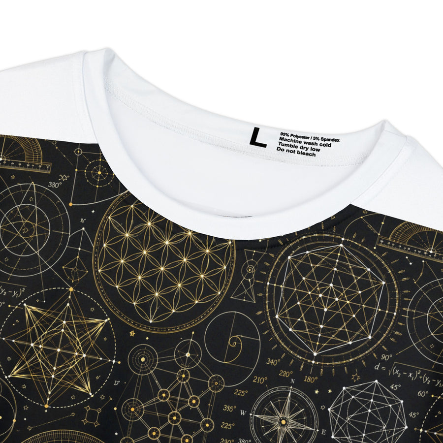 Women's Sacred Geometry Lounge Shirt — Origin Universe — Front View