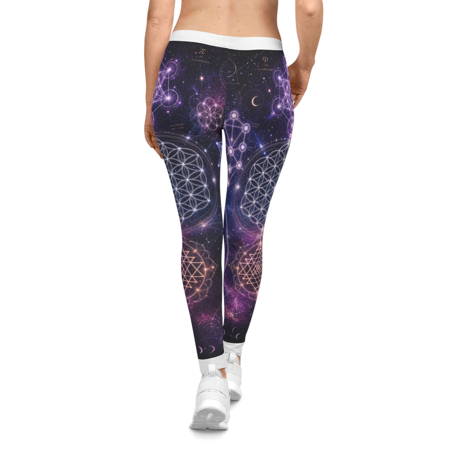 Women's Sacred Geometry Leggings — Cosmic Bloom