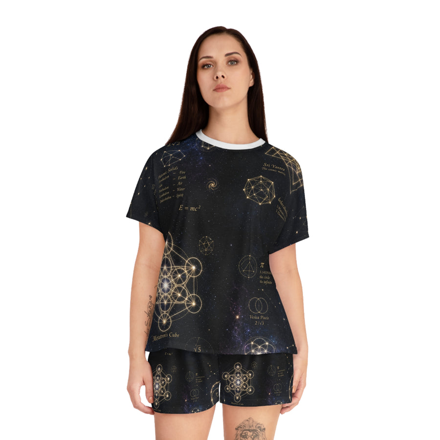 Women's Sacred Geometry Pyjama Set — Cosmic Constellation