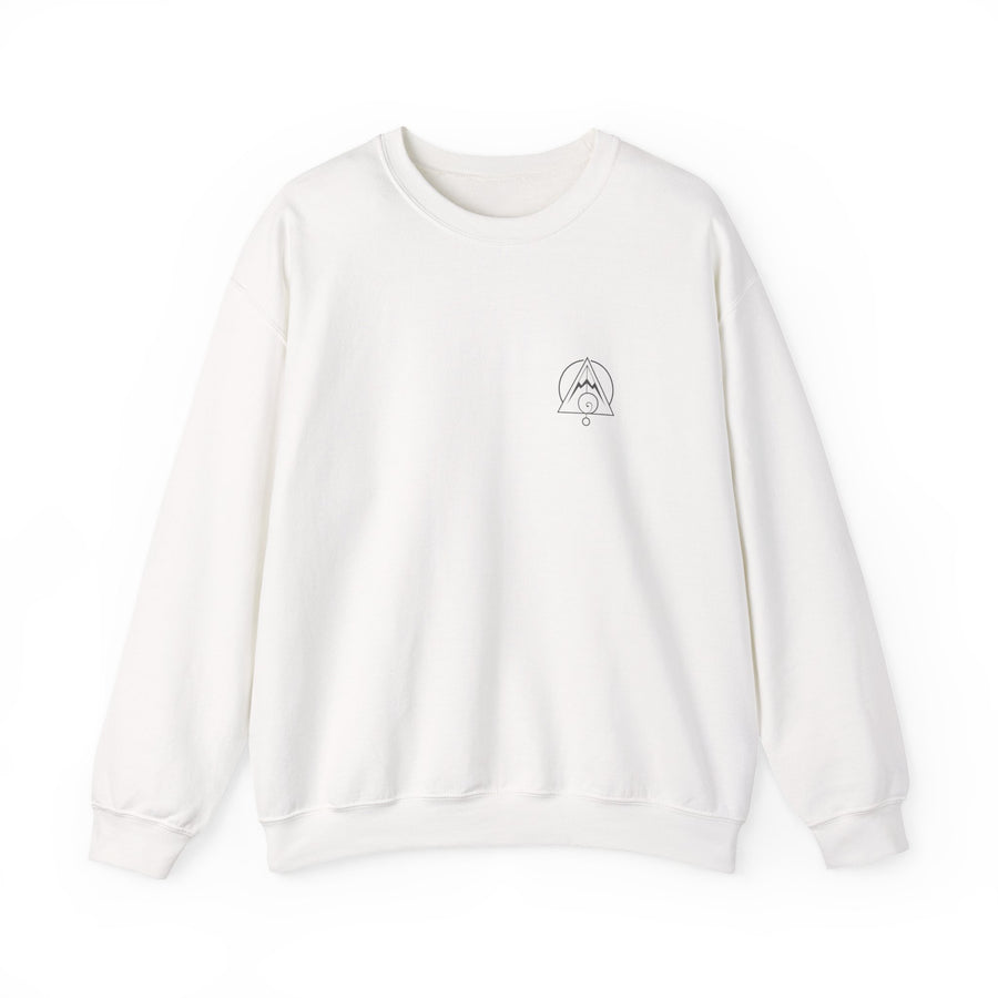 Vesica Piscis Crewneck — White