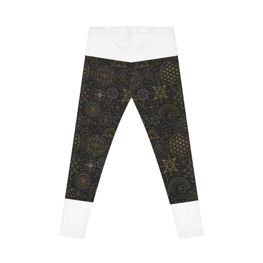 Women's Sacred Geometry Leggings — Cosmic Blueprint