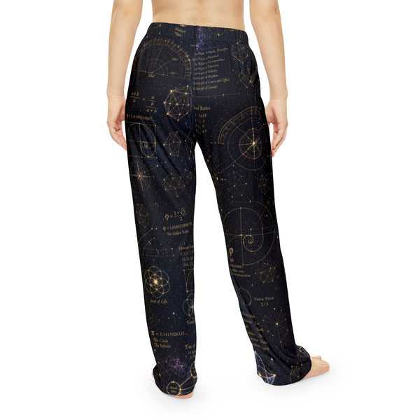 Pantalon de pyjama géométrie sacrée — Plan cosmique — Femme
