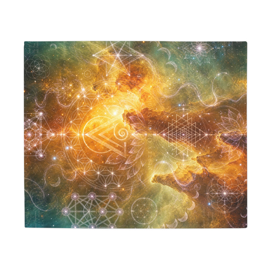 Sacred Geometry Blanket — Flame Nebula