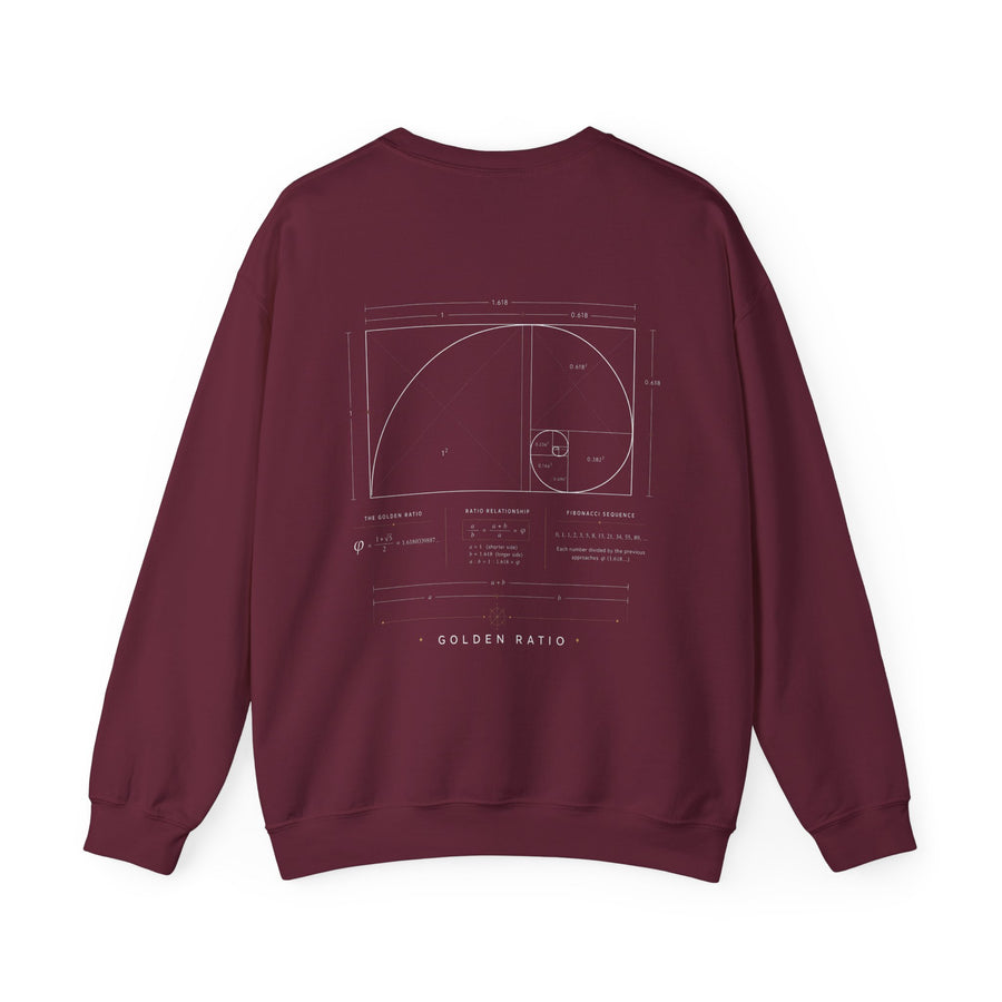 Golden Ratio Crewneck — Maroon