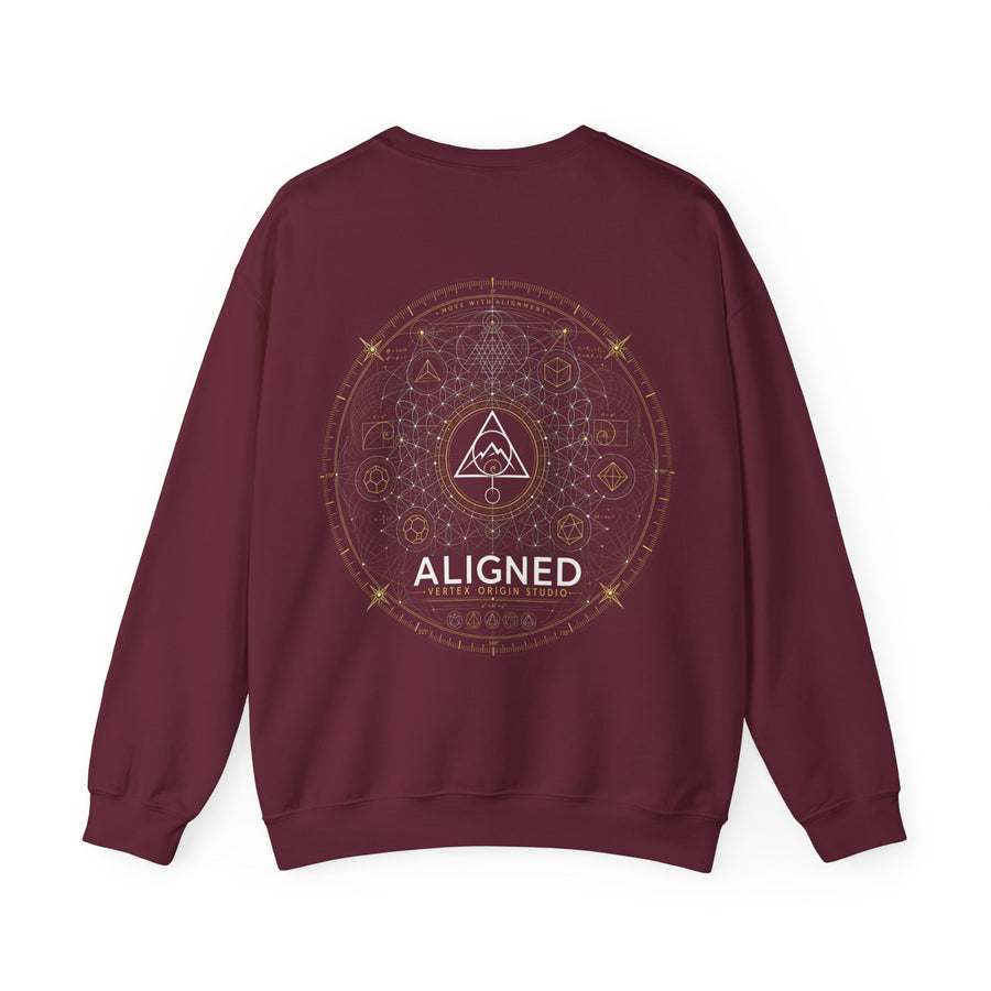 Aligned Crewneck — Maroon