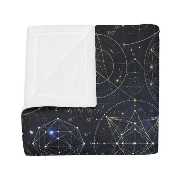 Sacred Geometry Fleece Blanket - Horsehead Nebula