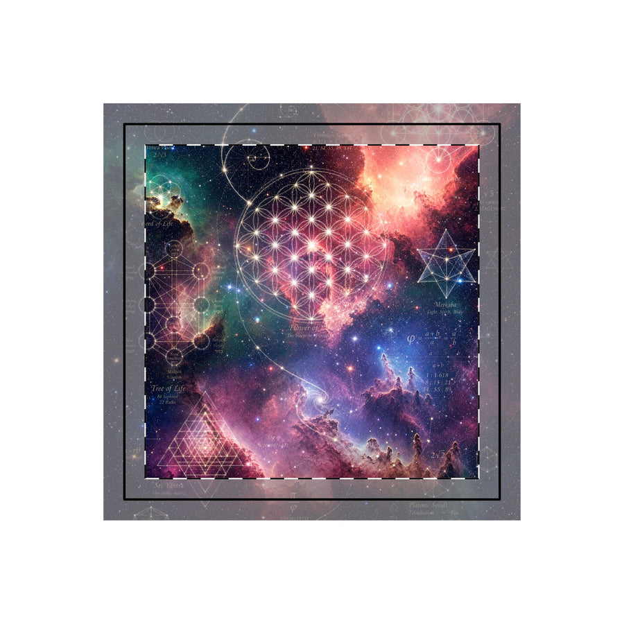 Sacred Geometry Throw Pillow Case - Cosmic Constellation