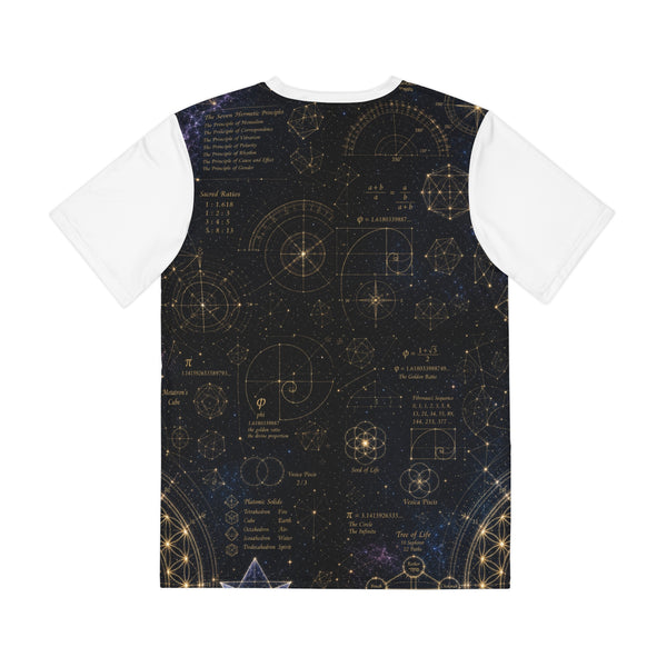 Men's Sacred Geometry Lounge Shirt — Cosmic Blueprint — Front View