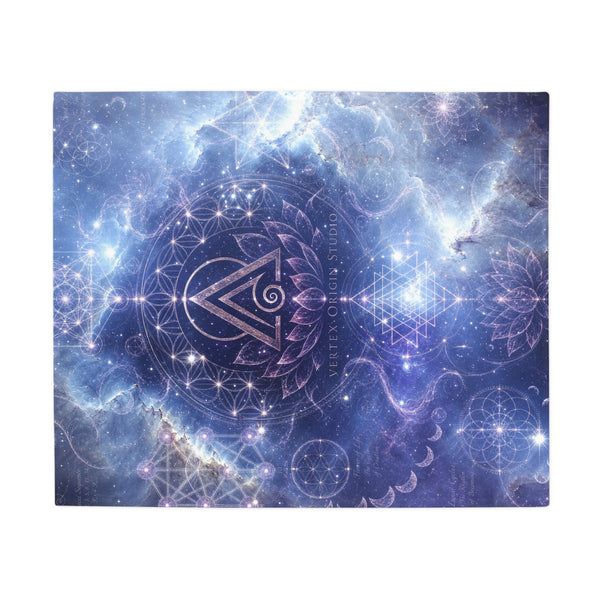 Sacred Geometry Fleece Blanket - Witch Head Nebula