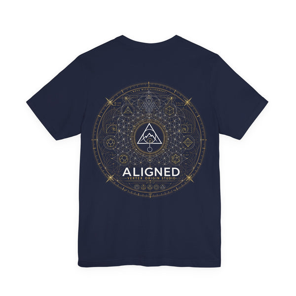 Aligned Tee — Navy — Back Design