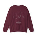 Fibonacci Spiral Crewneck — Maroon