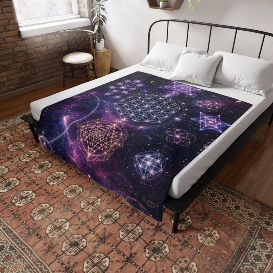 Sacred Geometry Blanket — Cosmic Bloom