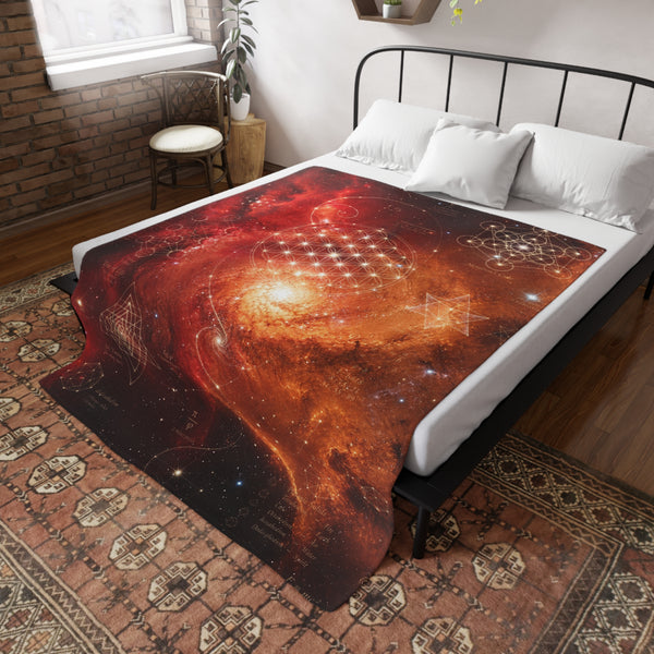 Sacred Geometry Fleece Blanket - Pelican Nebula
