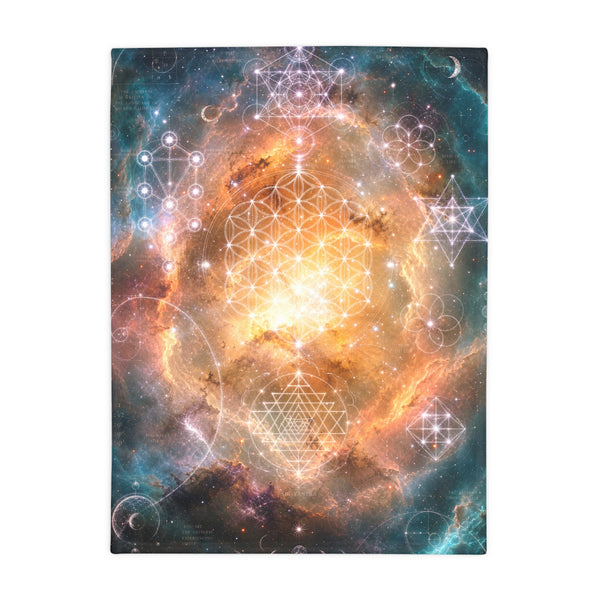 Sacred Geometry Fleece Blanket - Ring Nebula