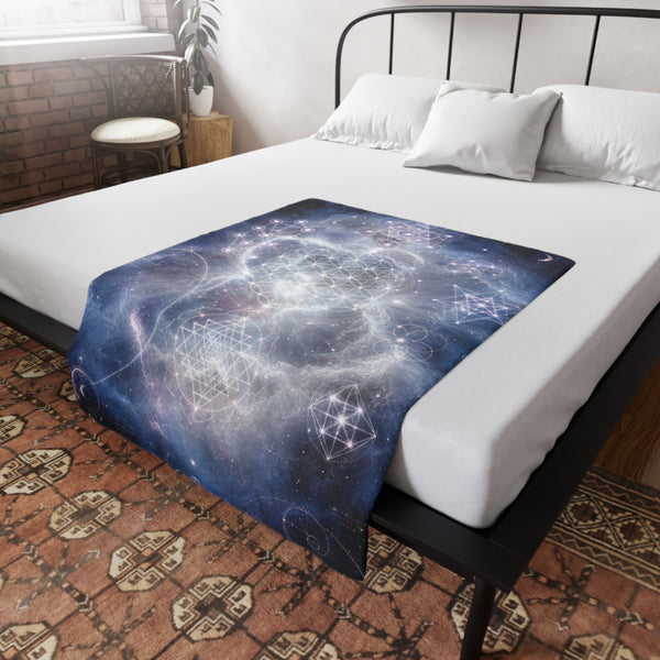 Sacred Geometry Fleece Blanket - Eskimo Nebula